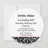 40. Geburtstag WIRBEL Modernes Template A05 Einladung (Rückseite)