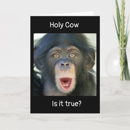 "40. GEBURTSTAG WISHES" AUS ÜBERRASCHENDEM MONKEY KARTE (Vorderseite)