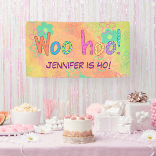40. Geburtstag WooHoo Name Personalisiert Banner