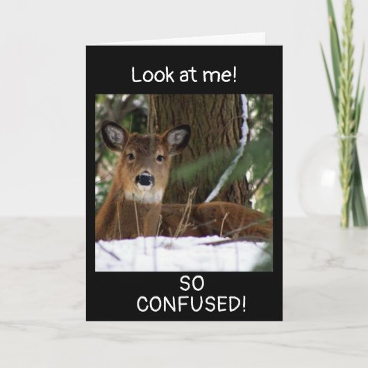 "40. GEBURTSTAG WÜNSCHT" VON EINER DEER KARTE (Vorderseite)