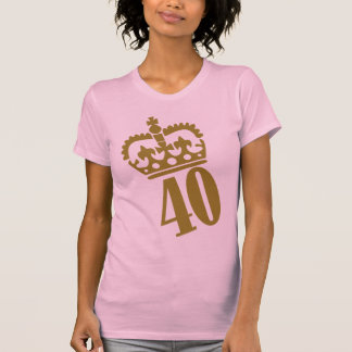 40. Geburtstag - Zahl - vierzig T-Shirt