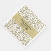 40. Geburtstag Zahlenmuster Gold/Weiß Serviette (Ecke)
