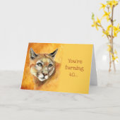 40 Geburtstag zu drehen ließ Cougar Fun Karte (Gelbe Blume)