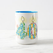 40. Geburtstag Zweifarbige Tasse (Mittel)