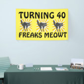 40. GEBURTSTAGlustige CAT-FAHNE Banner (Messeveranstaltung)