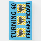 40. GEBURTSTAGlustige CAT-FAHNE Banner (Vertikal)