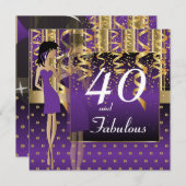 40. Geburtstags-Bash-Party Einladung (Vorne/Hinten)
