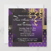 40. Geburtstags-Bash-Party Einladung (Rückseite)