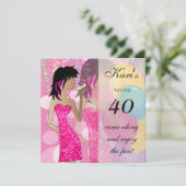 40. Geburtstags-Bash-Party Einladung (Stehend Vorderseite)