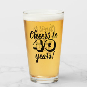 40. Geburtstags-Beifall zu 40 Jahren Bier-/Trinken Glas