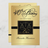 40. Geburtstags-Einladungen - Einladung (Vorne/Hinten)