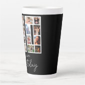 40. Geburtstags-Foto-Collage Milchtasse (Vorderseite)