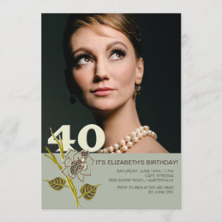 40. Geburtstags-Foto-Einladung Einladung