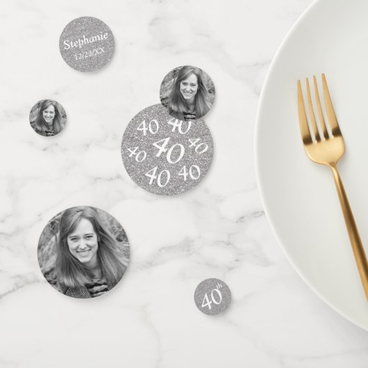 40. Geburtstags-Foto Konfetti (Gruppe)