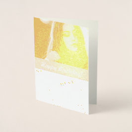 40. Geburtstags-Foto-Monogramm Folienkarte