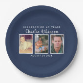 40. Geburtstags-Foto Pappteller (Vorderseite)