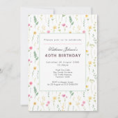 40. Geburtstags-Gartenparty-High-Tea Einladung (Vorderseite)