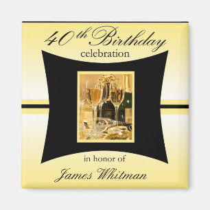 40. Geburtstags-Gastgeschenk/Andenken-Magnet Magnet