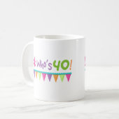 40. Geburtstags-Geschenk-Ideen Kaffeetasse (Vorderseite Links)