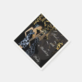 40. Geburtstags-Girl-Party | Vorlage | DIY Serviette (Ecke)