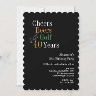 40. Geburtstags-Golf-Bier-Party Einladung