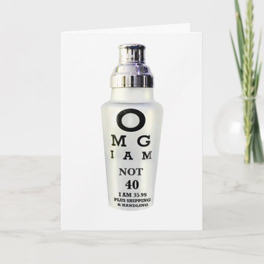 40. Geburtstags-Karte Karte (Vorderseite)