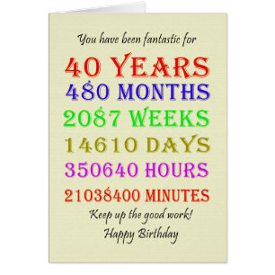 40. Geburtstags-Meilensteine