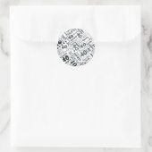 40. Geburtstags-Party-Aufkleber Runder Aufkleber (Tasche)