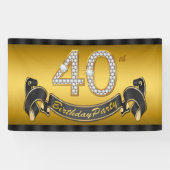 40. Geburtstags-Party Banner (Horizontal)