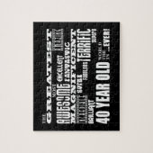 40. Geburtstags-Party-bestste vierzig Jährige Puzzle (Vertikal)