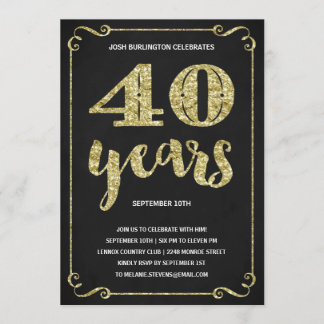 40. Geburtstags-Party Einladung