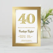 40. Geburtstags-Party Einladung (Stehend Vorderseite)