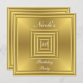 40. Geburtstags-Party Einladung (Vorne/Hinten)