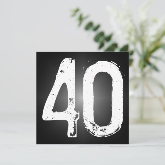 40. Geburtstags-Party Einladung (Stehend Vorderseite)