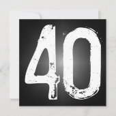 40. Geburtstags-Party Einladung (Vorderseite)