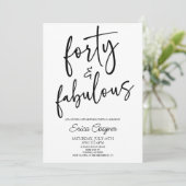 40. Geburtstags-Party Einladung (Stehend Vorderseite)