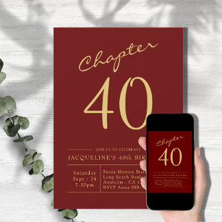 40. Geburtstags-Party Einladung