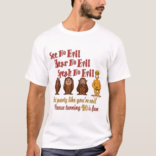40. Geburtstags-Party-Geschenke T-Shirt (Vorderseite)