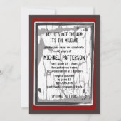 40. Geburtstags-Party-Grungy Einladung (Rückseite)