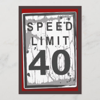 40. Geburtstags-Party-Grungy Einladung