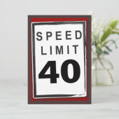 40. Geburtstags-Party-kundengerechtes Einladung (Stehend Vorderseite)