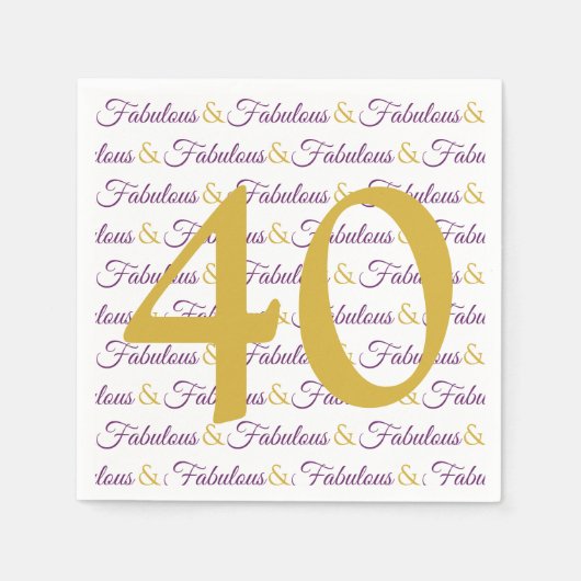 40. Geburtstags-Party Serviette (Vorderseite)