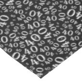 40. Geburtstags-Party-Thema, Schwarzweiss Tischdecke (Schrägansicht)