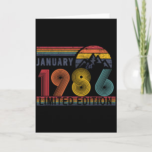 40. Geburtstags-Retro-Shirt, 1986 Swea-Geschenk Ja Karte