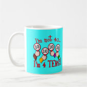 40. Geburtstags-Spaß-T-Shirt Kaffeetasse (Links)