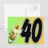 40. Geburtstagsartikel Postkarte (Vorne/Hinten)