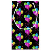 40. Geburtstagsballons mit Confetti Kleine Geschenktüte (Rückseite)