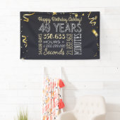 40. Geburtstagsbanner - 40 Jahre in Stunden & Seku Banner (Insitu)
