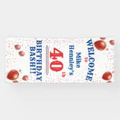 40. Geburtstagsbash - Party - Willkommen Banner (Horizontal)