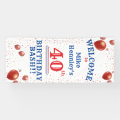 40. Geburtstagsbash - Party - Willkommen Banner (Horizontal)